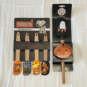Peanuts Halloween Mini Spatula Set and Ghost Spatula w/ Cookie Cutter NWT